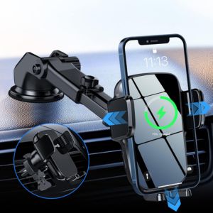 SONRU 15W Wireless Car Charger Mount, Auto-Clamping Car Phone Holder