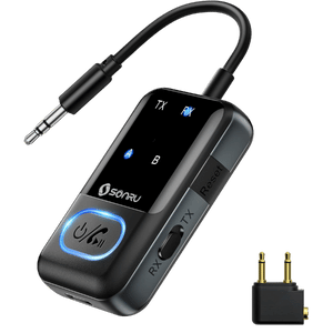 SONRU Bluetooth 5.3 Transmitter Receiver for 3.5mm Aux Jacks