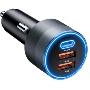 SONRU USB-C Car Charger 66W PD 30W+Dual QC3 iPhone/Samsung/Pixel